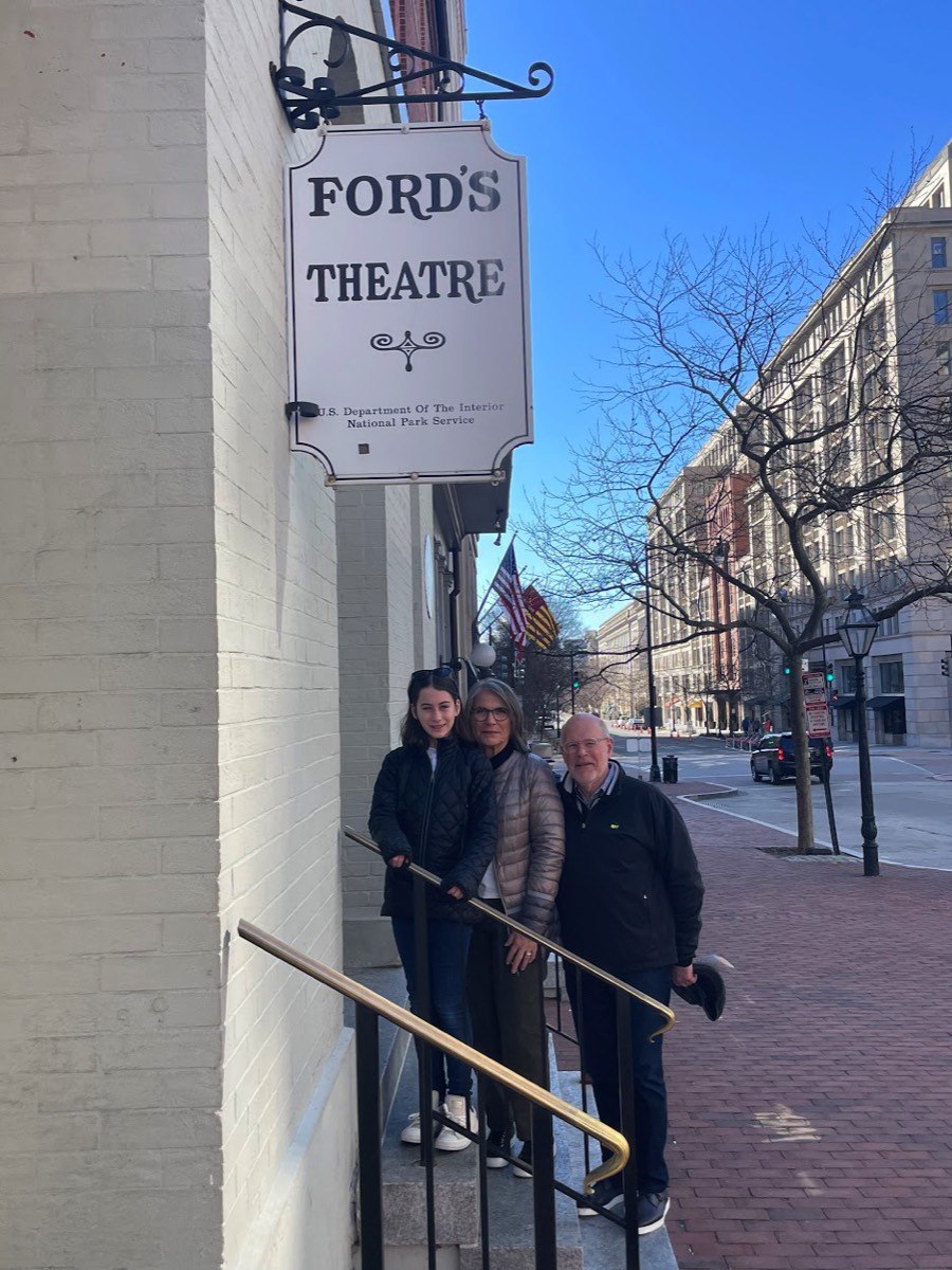 The Johnson family from Portland, Oregon at Fords Theatre in March 2025