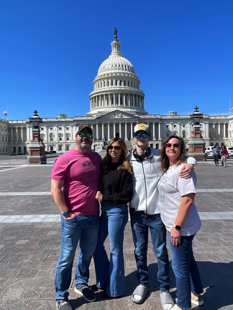 The Hester family from Columbus, Georgia at the U.S. Capitol in March 2025
